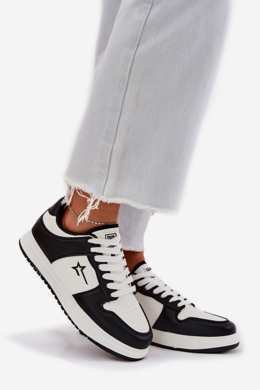 Moteriški sneakers tipo batai Big Star RR274A240 HI-POLY SYSTEM baltos-juodos spalvos