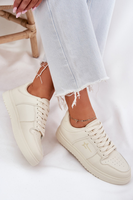 Moteriški sneakers tipo batai Big Star RR274A243 HI-POLY SYSTEM smėlio spalvos