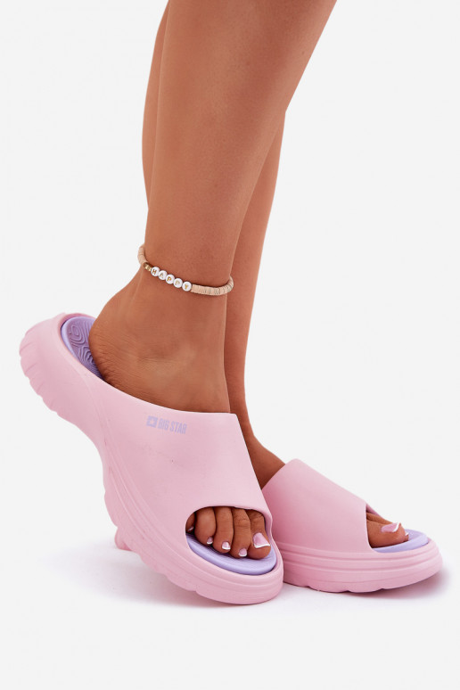  Moteriškos šlepetės Big Star RR274A587 rožinės spalvos