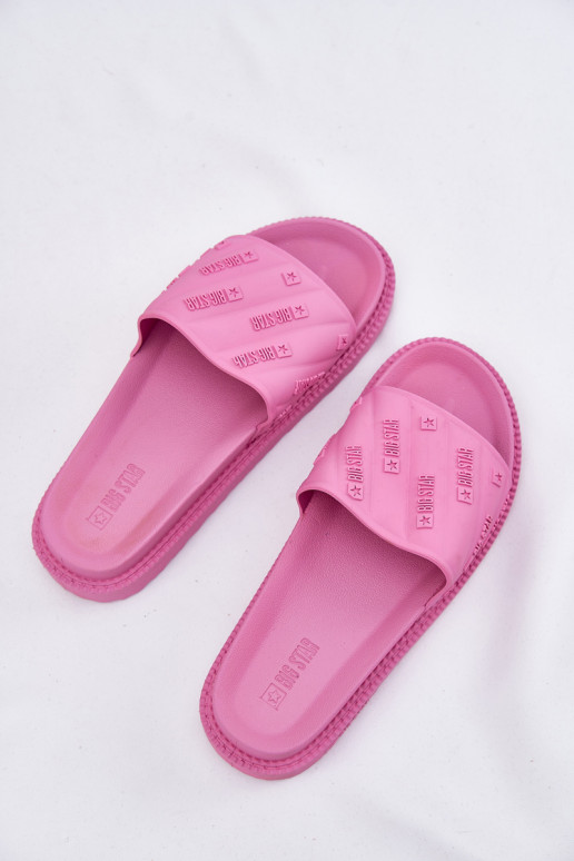 Moteriškos šlepetės su platforma Big Star RR274A541 rožinės spalvos