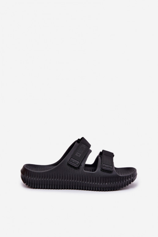  Moteriškos šlepetės Z su limpančiu užsegimuami Big Star RR274A527 Juodos spalvos