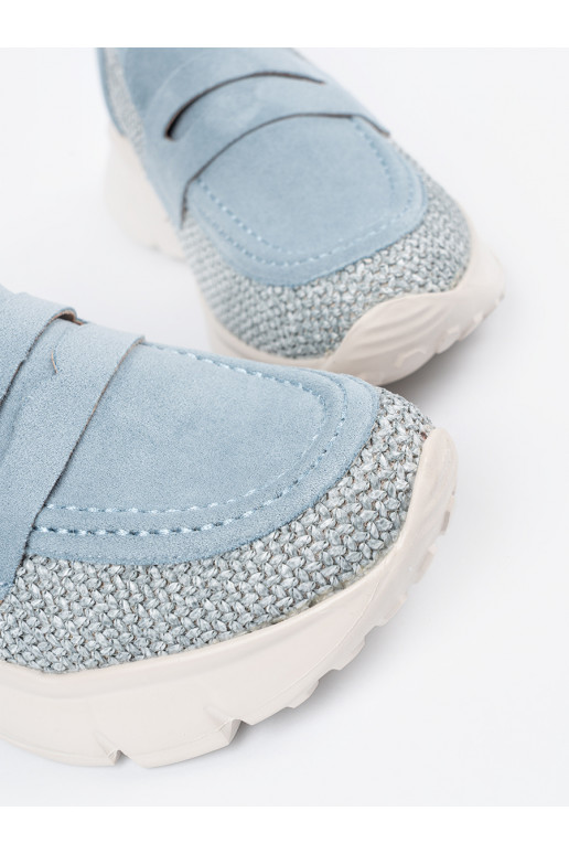 mėlynos spalvos pusbačiai su masyviu kulnu mėlynos spalvos pusbačiai su masyviu kulnu