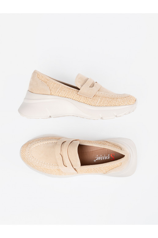 dramblio kaulo spalvos pusbačiai su masyviu kulnu