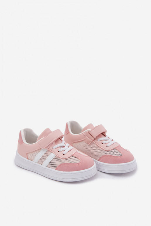 Sneakers modelio batai Vaikiški su lipniais užsegimais rožinės spalvos Sepovia