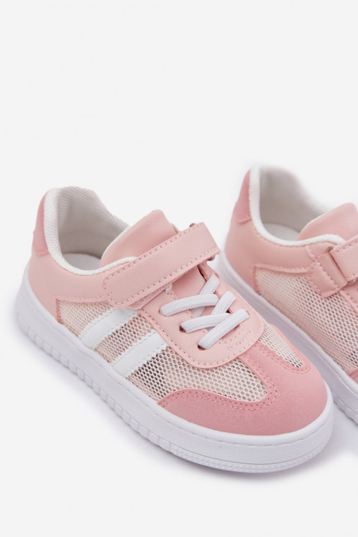 Sneakers modelio batai Vaikiški su lipniais užsegimais rožinės spalvos Sepovia