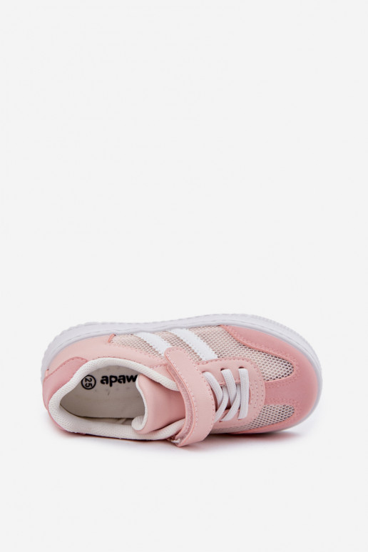 Sneakers modelio batai Vaikiški su lipniais užsegimais rožinės spalvos Sepovia