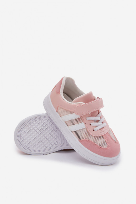 Sneakers modelio batai Vaikiški su lipniais užsegimais rožinės spalvos Sepovia