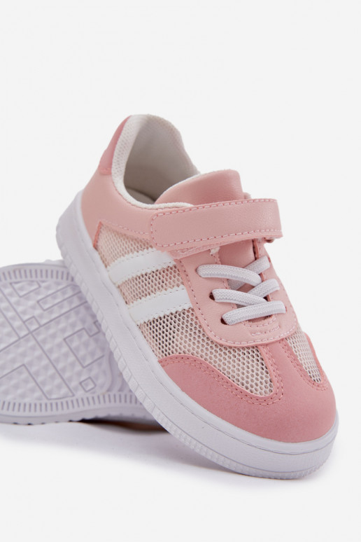 Sneakers modelio batai Vaikiški su lipniais užsegimais rožinės spalvos Sepovia