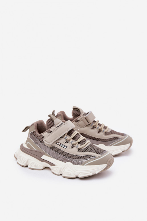  modelio batai batai Vaikiški sportbačiai su lipniais užsegimais chaki spalvos Ronivelle