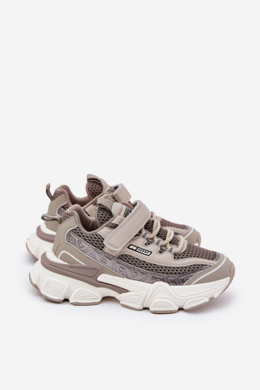  modelio batai batai Vaikiški sportbačiai su lipniais užsegimais chaki spalvos Ronivelle