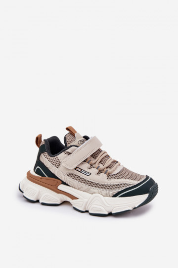 modelio batai batai Vaikiški sportbačiai su lipniais užsegimais smėlio spalvos Ronivelle