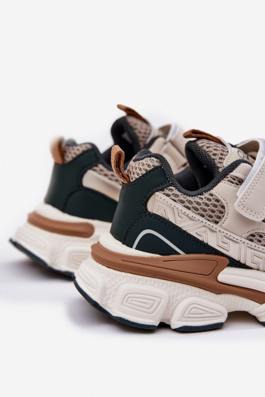  modelio batai batai Vaikiški sportbačiai su lipniais užsegimais smėlio spalvos Ronivelle