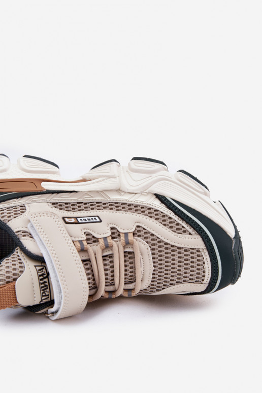  modelio batai batai Vaikiški sportbačiai su lipniais užsegimais smėlio spalvos Ronivelle