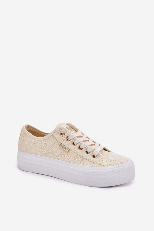 Laisvalaikio bateliai su nėriniais Lee Cooper LCW-25-31-3440L smėlio spalvos Laisvalaikio bateliai su nėriniais Lee Cooper LCW-25-31-3440L smėlio spalvos