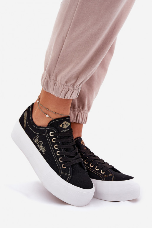 Tekstiliniai sportbačiai su platforma Lee Cooper LCW-25-31-3431L Juodos spalvos Tekstiliniai sportbačiai su platforma Lee Cooper LCW-25-31-3431L Juodos spalvos