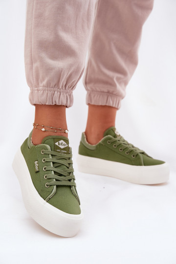 Laisvalaikio bateliai su platforma Lee Cooper LCW-25-31-3449L žalios spalvos 2