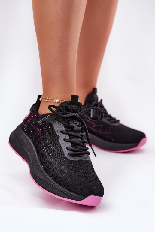 Sneaker tipo sportiniai bateliai su platforma Big Star RR274523 HI-POLY SYSTEM juodos spalvos Sneaker tipo sportiniai bateliai su platforma Big Star RR274523 HI-POLY SYSTEM juodos spalvos
