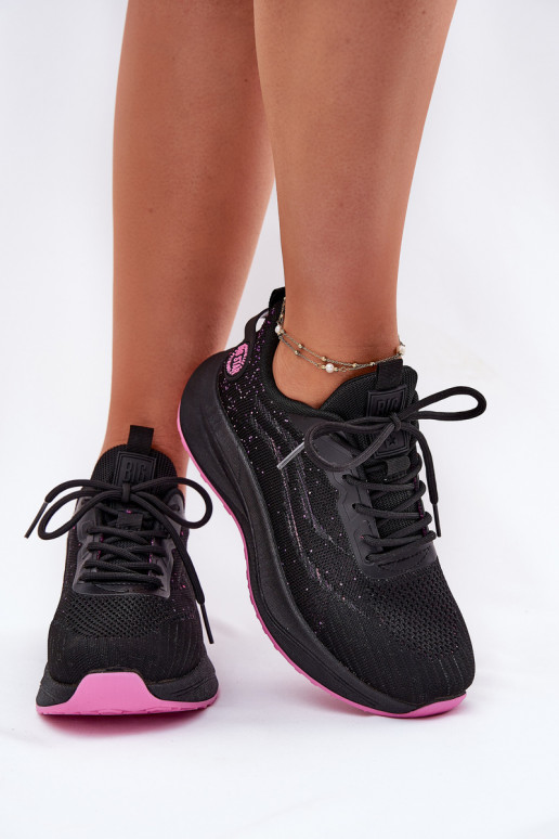 Sneaker tipo sportiniai bateliai su platforma Big Star RR274523 HI-POLY SYSTEM juodos spalvos Sneaker tipo sportiniai bateliai su platforma Big Star RR274523 HI-POLY SYSTEM juodos spalvos