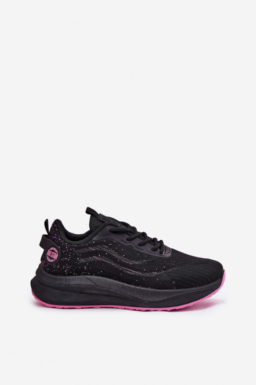 Sneaker tipo sportiniai bateliai su platforma Big Star RR274523 HI-POLY SYSTEM juodos spalvos Sneaker tipo sportiniai bateliai su platforma Big Star RR274523 HI-POLY SYSTEM juodos spalvos