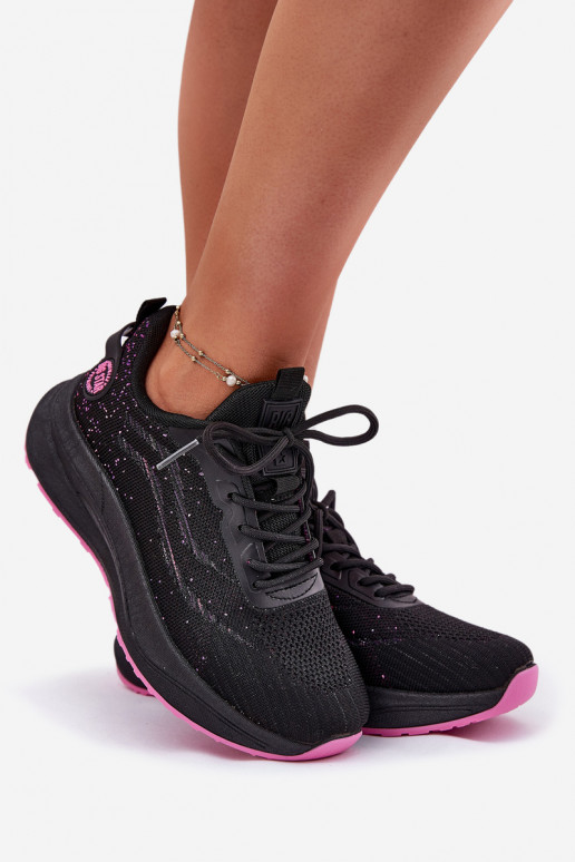 Sneaker tipo sportiniai bateliai su platforma Big Star RR274523 HI-POLY SYSTEM juodos spalvos Sneaker tipo sportiniai bateliai su platforma Big Star RR274523 HI-POLY SYSTEM juodos spalvos