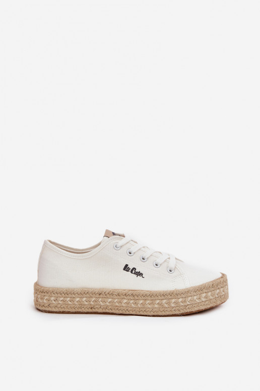 Laisvalaikio bateliai su nėriniais Lee Cooper LCIN-25-44-3217 baltos spalvos Laisvalaikio bateliai su nėriniais Lee Cooper LCIN-25-44-3217 baltos spalvos