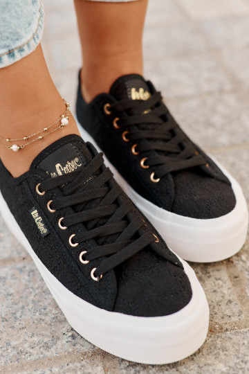 Laisvalaikio bateliai su nėriniais Lee Cooper LCIN-25-31-3439L juodos spalvos 2