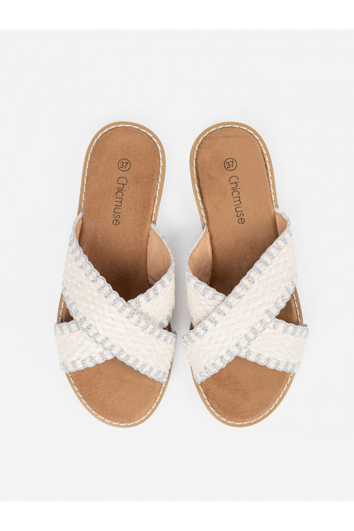 baltos spalvos Šlepetės    baltos spalvos Šlepetės