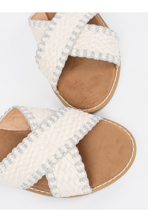 baltos spalvos Šlepetės    baltos spalvos Šlepetės