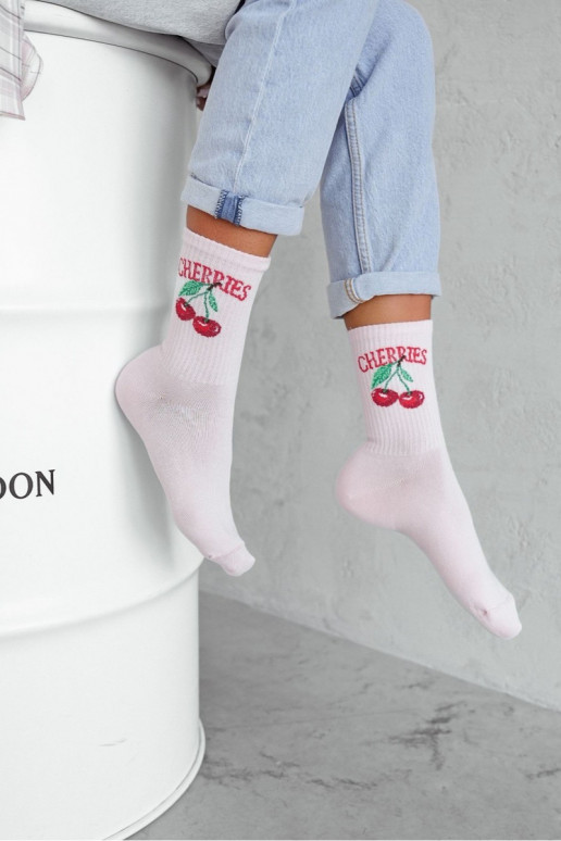 Kojinės Moteriškas CHERRIES rožinės spalvos
