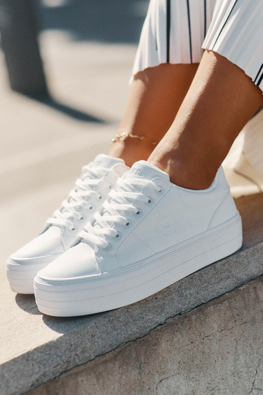 Eko   Laisvalaikio bateliai su platforma Big Star RR274298 baltos spalvos Eko   Laisvalaikio bateliai su platforma Big Star RR274298 baltos spalvos