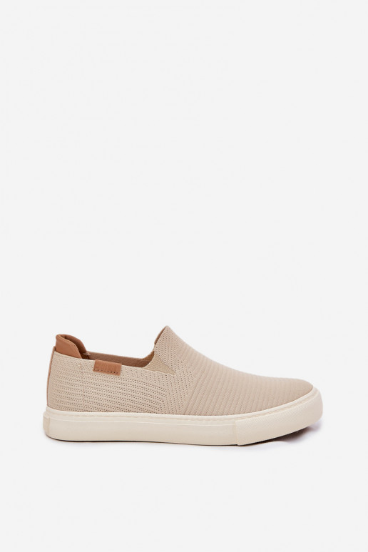 Laisvalaikio bateliai Slip-On Big Star RR274721 smėlio spalvos Laisvalaikio bateliai Slip-On Big Star RR274721 smėlio spalvos