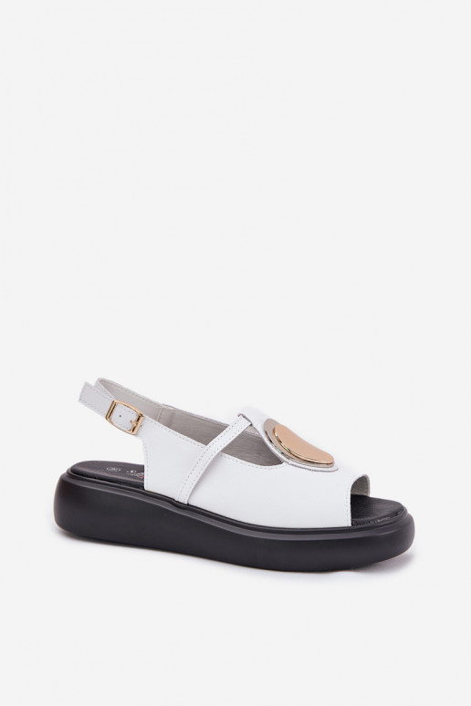   Elegantiško stiliaus Moteriškos basutės S.Barski GR51-603 baltos spalvos