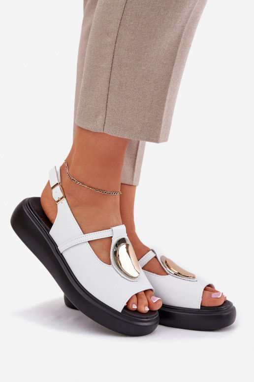   Elegantiško stiliaus Moteriškos basutės S.Barski GR51-603 baltos spalvos