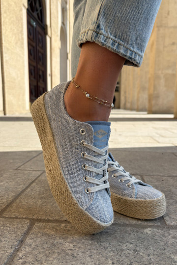 Laisvalaikio bateliai su platforma  Lee Cooper LCW-25-02-3283 mėlynos spalvos