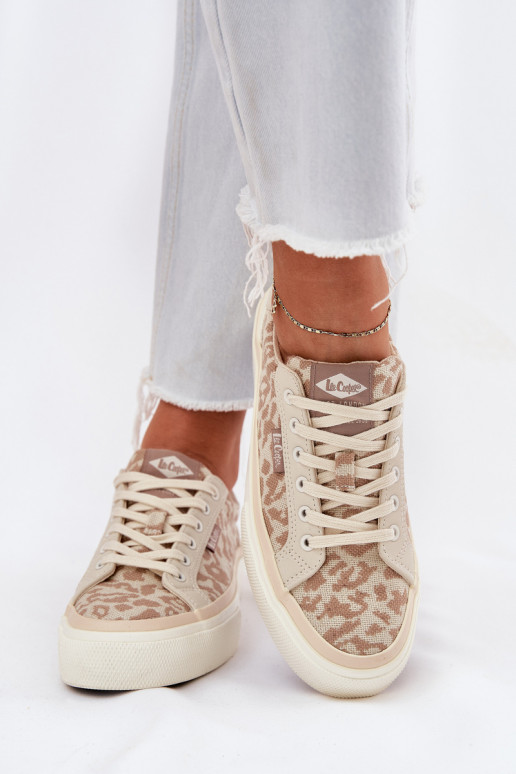 Laisvalaikio bateliai su leopardo kailio raštais Lee Cooper LCW-25-02-3330L smėlio spalvos  Laisvalaikio bateliai su leopardo kailio raštais Lee Cooper LCW-25-02-3330L smėlio spalvos