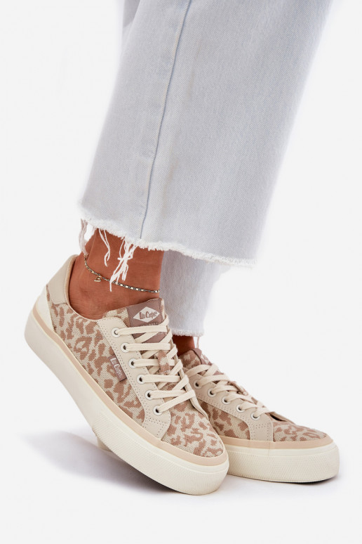 Laisvalaikio bateliai su leopardo kailio raštais Lee Cooper LCW-25-02-3330L smėlio spalvos  Laisvalaikio bateliai su leopardo kailio raštais Lee Cooper LCW-25-02-3330L smėlio spalvos
