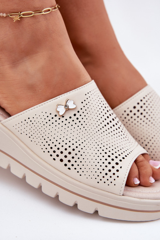 Šlepetės   Vinceza 41477 smėlio spalvos