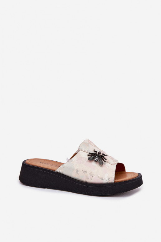 Šlepetės  Z Broszką Vinceza 66752 smėlio spalvos