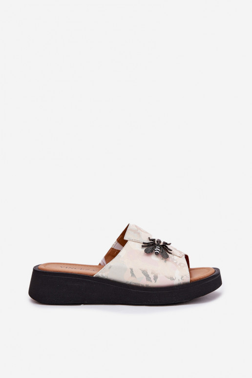 Šlepetės  Z Broszką Vinceza 66752 smėlio spalvos