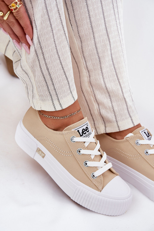 Laisvalaikio bateliai su platforma LEE ISLA C WOMEN LOW 50251001 smėlio spalvos Laisvalaikio bateliai su platforma LEE ISLA C WOMEN LOW 50251001 smėlio spalvos