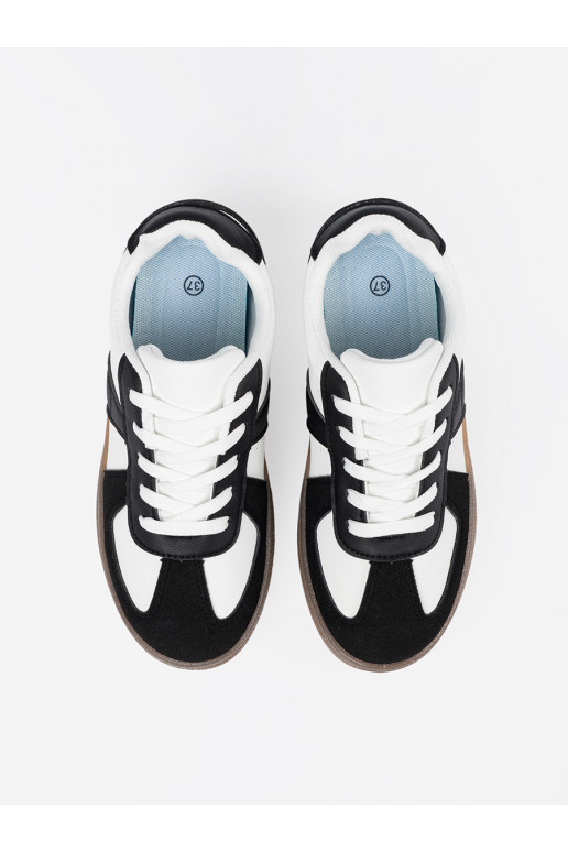 Juodos ir-baltos spalvos  modelio batai su platforma