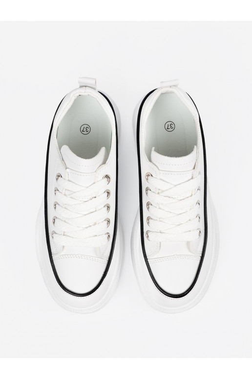  batai baltos spalvos su platforma