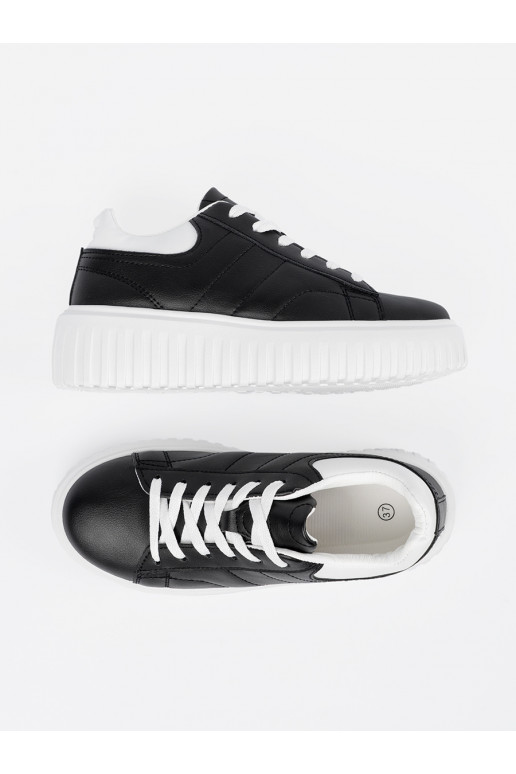   modelio batai juodos spalvos z baltos spalvosmi wstawkami