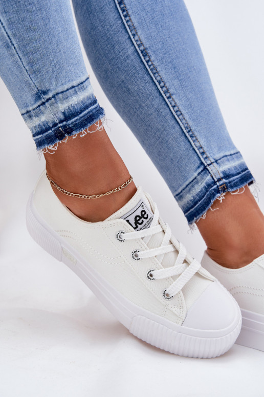 Laisvalaikio bateliai su platforma LEE ISLA C WOMEN LOW 50251001 baltos spalvos Laisvalaikio bateliai su platforma LEE ISLA C WOMEN LOW 50251001 baltos spalvos
