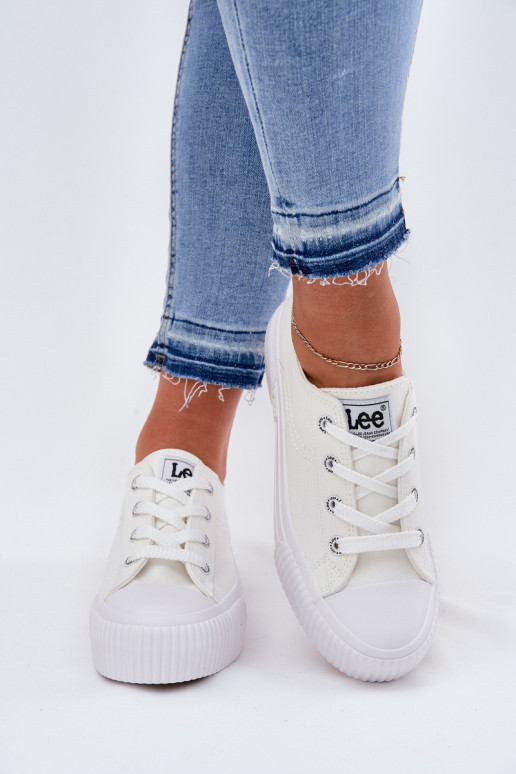 Laisvalaikio bateliai su platforma LEE ISLA C WOMEN LOW 50251001 baltos spalvos Laisvalaikio bateliai su platforma LEE ISLA C WOMEN LOW 50251001 baltos spalvos