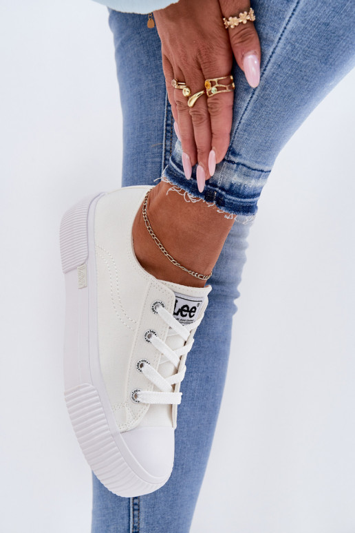 Laisvalaikio bateliai su platforma LEE ISLA C WOMEN LOW 50251001 baltos spalvos Laisvalaikio bateliai su platforma LEE ISLA C WOMEN LOW 50251001 baltos spalvos