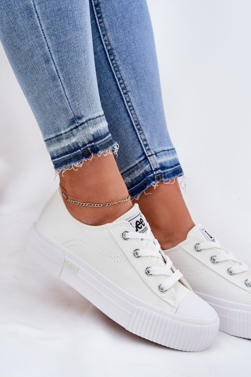 Laisvalaikio bateliai su platforma LEE ISLA C WOMEN LOW 50251001 baltos spalvos Laisvalaikio bateliai su platforma LEE ISLA C WOMEN LOW 50251001 baltos spalvos