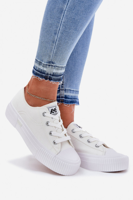 Laisvalaikio bateliai su platforma LEE ISLA C WOMEN LOW 50251001 baltos spalvos Laisvalaikio bateliai su platforma LEE ISLA C WOMEN LOW 50251001 baltos spalvos