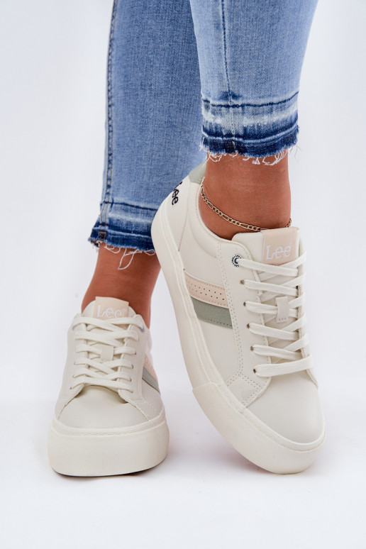 modelio batai  LEE LAYLA WOMEN LOW 50251003 Zgaszona Biel  modelio batai  LEE LAYLA WOMEN LOW 50251003 Zgaszona Biel