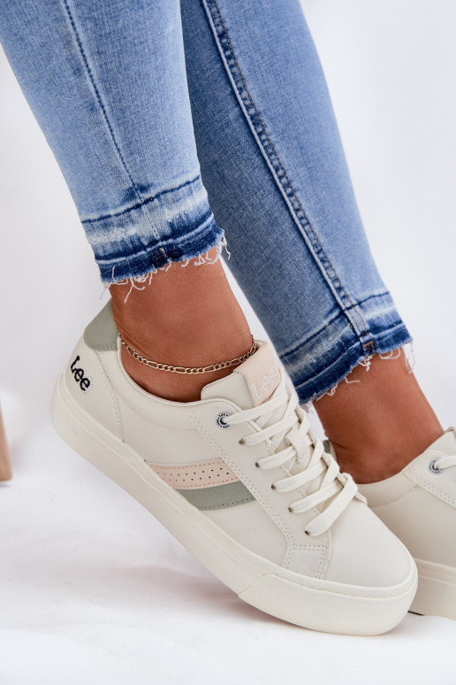 modelio batai  LEE LAYLA WOMEN LOW 50251003 Zgaszona Biel  modelio batai  LEE LAYLA WOMEN LOW 50251003 Zgaszona Biel